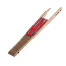 Silk Blossom Hand Fan 8" Red Surface Folding Purse Bamboo Windmill Fan