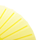 Polyester Fabric Hand Fan Flat Plain Plastic Keel Folding Purse Bamboo Girl Yellow