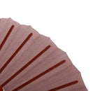 Polyester Fabric Hand Fan Flat Plain Plastic Keel Folding Purse Bamboo Girl Women Gifts Brown