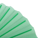 Polyester Fabric Hand Fan Flat Plain Plastic Keel Folding Purse Bamboo Girl Women Gifts Green