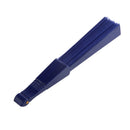 Polyester Fabric Hand Fan Flat Plain Plastic Keel Folding Purse Sapphire