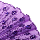 Wedding Party Gift Handmade Spanish Flower Pattern Folding Lace Hand Fan