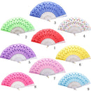 Wedding Party Gift Handmade Spanish Flower Pattern Folding Lace Hand Fan