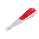 Red Fabric Hand Fan Bronzing Sequin Plastic Keel Folding Purse Girls