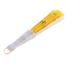 Wedding Spanish Style Dance Party Lace Silk Folding Hand Held Flower Fan Yellow