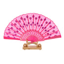 Handmade Spanish Wedding Party Gift Flower Pattern Folding Lace Hand Fan Rose