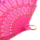 Handmade Spanish Wedding Party Gift Flower Pattern Folding Lace Hand Fan Rose