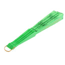 Green Fabric Hand Fan Bronzing Sequin Plastic Folding Purse Girl Party Gift