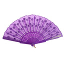 Wedding Party Gift Spanish Handmade Flower Pattern Folding Lace Hand Fan