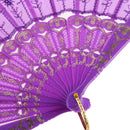 Wedding Party Gift Spanish Handmade Flower Pattern Folding Lace Hand Fan