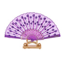 Wedding Party Gift Spanish Handmade Flower Pattern Folding Lace Hand Fan