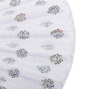Wedding Party Gift Spanish Handmade Flower Pattern Folding Lace Hand Fan White