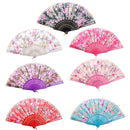 Chinese Folding Rose Flower Hand Fan Dance,Wedding Floral Design Party Gift