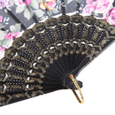 Chinese Folding Rose Flower Hand Fan Dance,Wedding Floral Design Party Gift