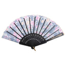 Chinese Folding Rose Flower Hand Fan Dance,Wedding Floral Design Party Gift
