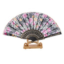 Chinese Folding Rose Flower Hand Fan Dance,Wedding Floral Design Party Gift