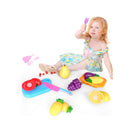 Kids Children Toy Fruit & Veg Vegetable Plastic Role Pretend Kitchen Cutting Food