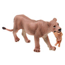 Simulation Lioness With Baby Cub Model Kids Toy Story Telling & Teaching Props
