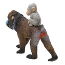 Realistic Mandrill Female With Baby Monkey Animal Model Figurine Kids Toy