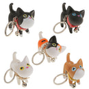 Fashion Key Ring Lovely Kitten Pendant Keychain for Girls-Yellow