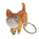 Fashion Key Ring Lovely Kitten Pendant Keychain for Girls-Yellow