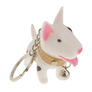 Charm Key Ring Key Chain Cute Dog Pendant Lover's Key Rings Gift-White