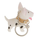 Charm Key Ring Key Chain Cute Dog Pendant Lover's Key Rings Gift-White