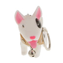 Charm Key Ring Key Chain Cute Dog Pendant Lover's Key Rings Gift-White