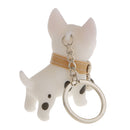 Charm Key Ring Key Chain Cute Dog Pendant Lover's Key Rings Gift-White