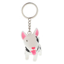 Charm Key Ring Key Chain Cute Dog Pendant Lover's Key Rings Gift-White