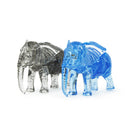 3D Crystal Puzzle Jigsaw DIY Elephant Model Blocks Office Desk Toy Gray