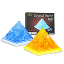 3D Crystal Puzzle Jigsaw Plastic Pyramid Model Blocks Building Kids Toy Yellow