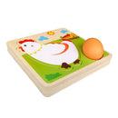 Colorful Multi Layer Puzzles Toys Chick Growing Up Learning Wood Toys