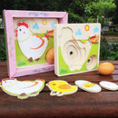 Colorful Multi Layer Puzzles Toys Chick Growing Up Learning Wood Toys