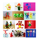 100pcs Soft Wired Plush Pipe Cleaners Chenille Stems Toy for Kids Crafts Red