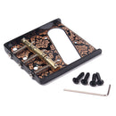 Black with Flower Design 3 Brass Saddles Guitar Bridge for Telecaster Guitar