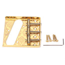 3 Brass Saddle Steel Guitar Bridge with Screws Tele Guitar Replacement Gold