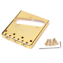 3 Brass Saddle Steel Guitar Bridge with Screws Tele Guitar Replacement Gold