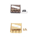 3 Brass Saddle Steel Guitar Bridge with Screws Tele Guitar Replacement Gold