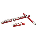 Red LADE 16 Closed Holes C Tone Flute with Leather Case Set Flute Lover Gift