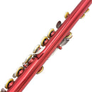 Red LADE 16 Closed Holes C Tone Flute with Leather Case Set Flute Lover Gift