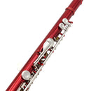 Red LADE 16 Closed Holes C Tone Flute with Leather Case Set Flute Lover Gift