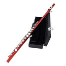 Red LADE 16 Closed Holes C Tone Flute with Leather Case Set Flute Lover Gift
