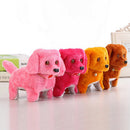 Plush Walking Barking Electronic Dog Toy Kids Soft Stuffed Toy Random Color