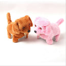 Plush Walking Barking Electronic Dog Toy Kids Soft Stuffed Toy Random Color