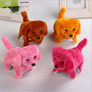 Plush Walking Barking Electronic Dog Toy Kids Soft Stuffed Toy Random Color