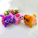 Plush Walking Barking Electronic Dog with Dress Kids Soft Toy Random Color