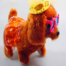 Plush Walking Barking Electronic Dog with Dress Kids Soft Toy Random Color