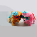 Plush Walking Barking Electronic Dog with Dress Kids Soft Toy Random Color