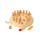 Classic Wooden Color Memory Chess Puzzle Intelligence Game Kids Toy Gift